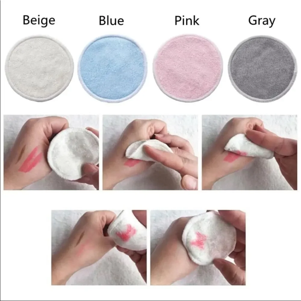 Reusable Bamboo Makeup Remover Pads 12pcs with Bag